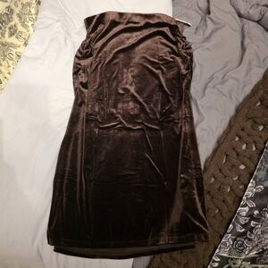 Women's Velvet Slip Hight Waist Midi Skirt